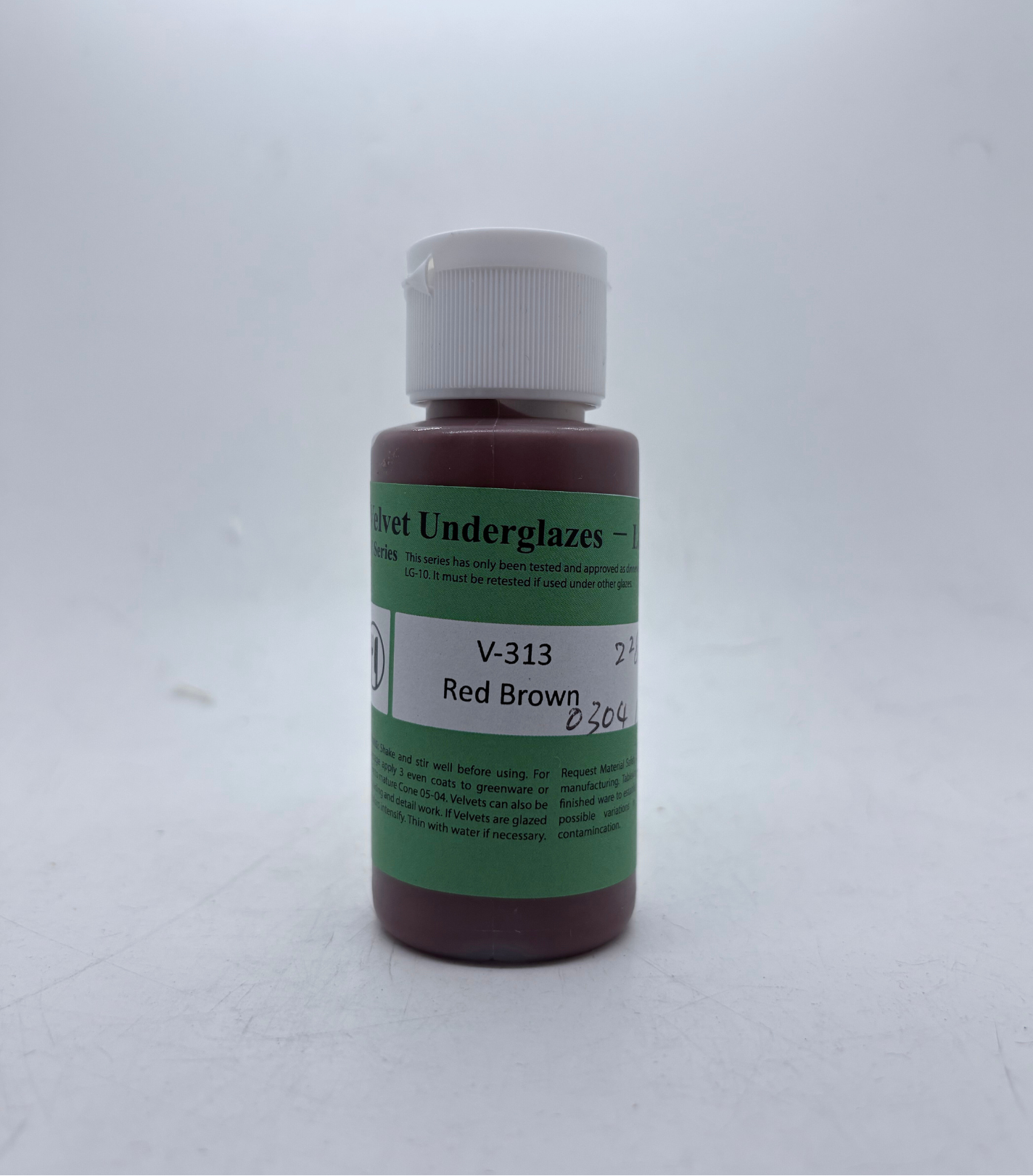 AMACO Velvet Underglaze - V-313 Red Brown - 啡紅釉下彩