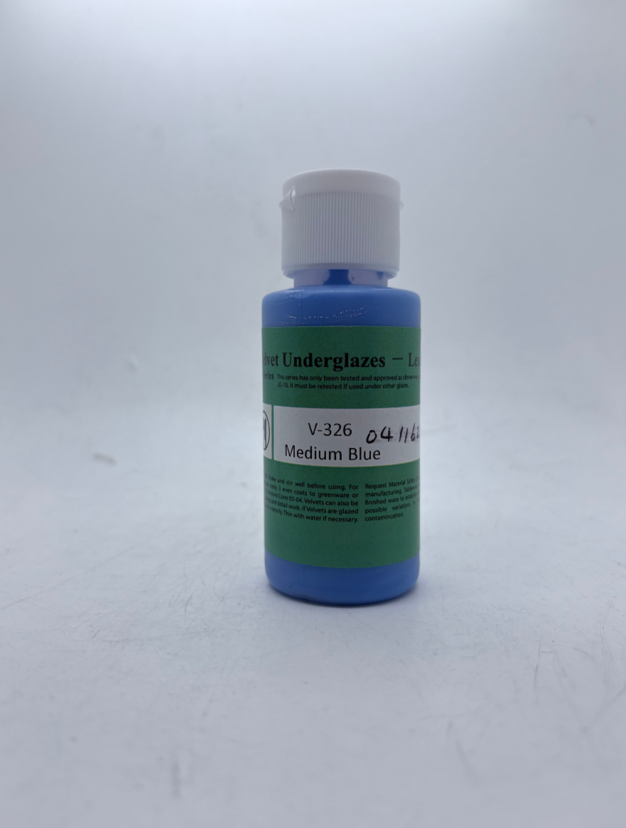 AMACO Velvet Underglaze - V-326 Medium Blue - 靛藍釉下彩