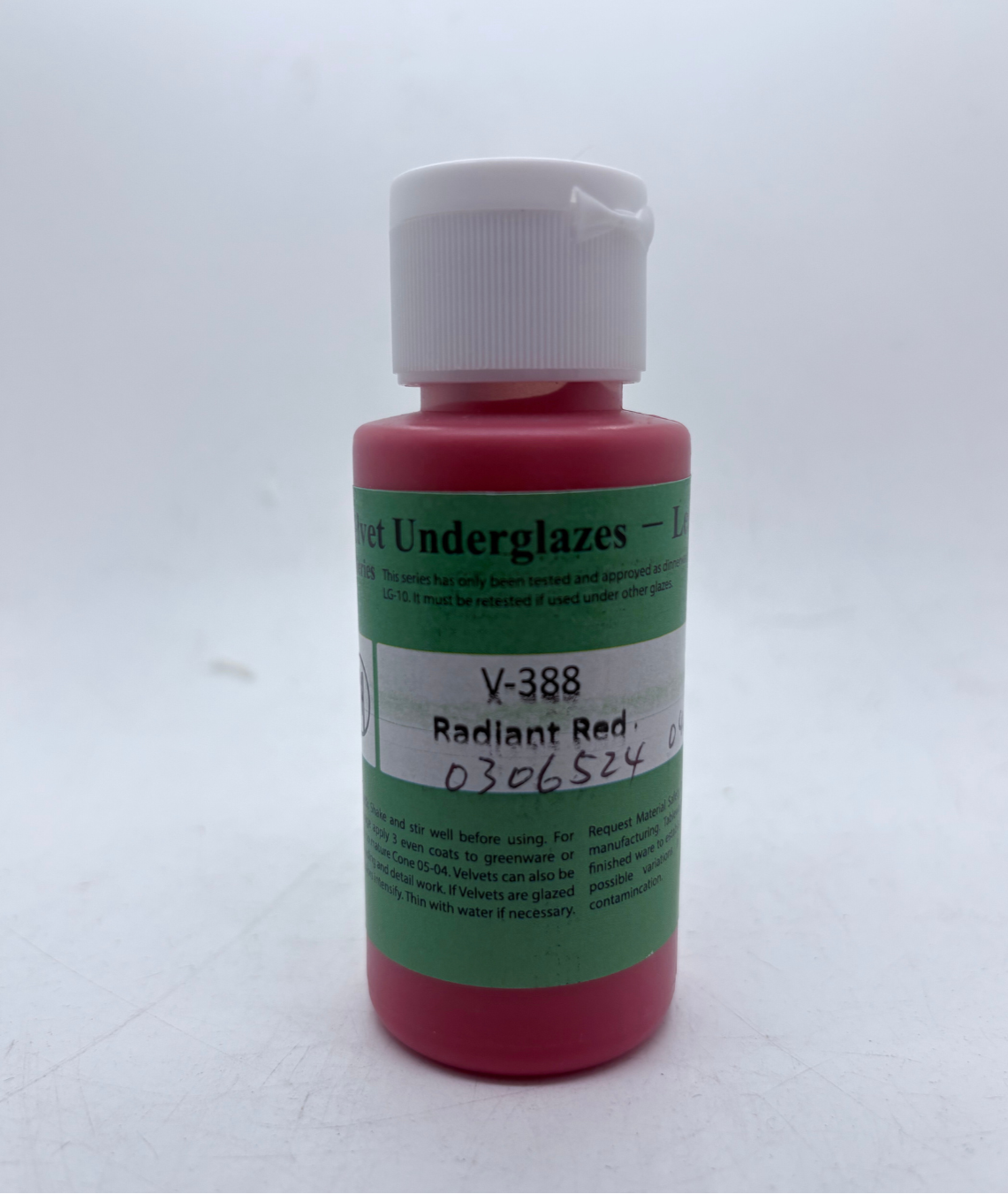 AMACO Velvet Underglaze - V-388 Radiant Red - 猩紅釉下彩