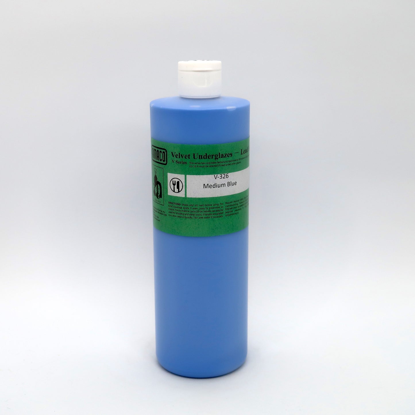 AMACO Velvet Underglaze - V-326 Medium Blue - 靛藍釉下彩