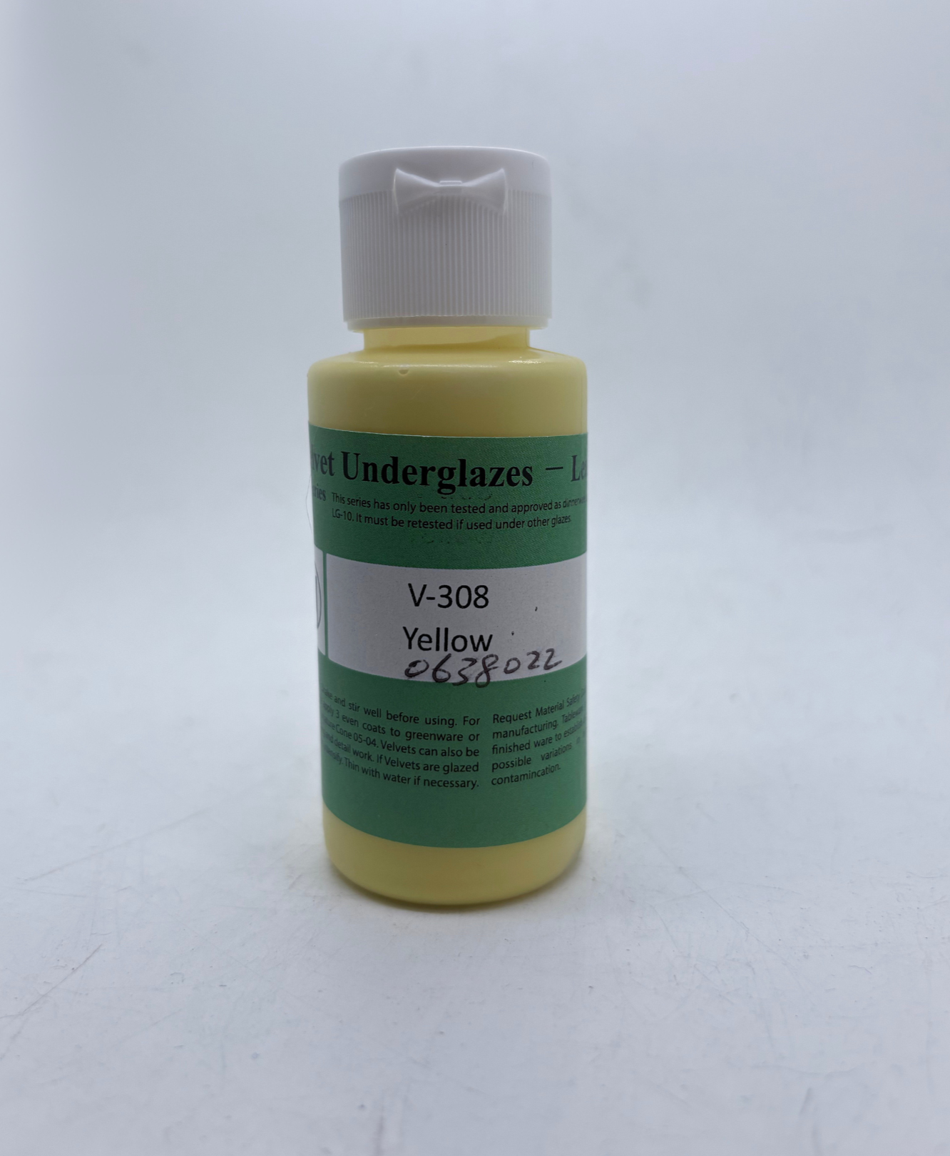 AMACO Velvet Underglaze - V-308 Yellow - 檸檬黃釉下彩