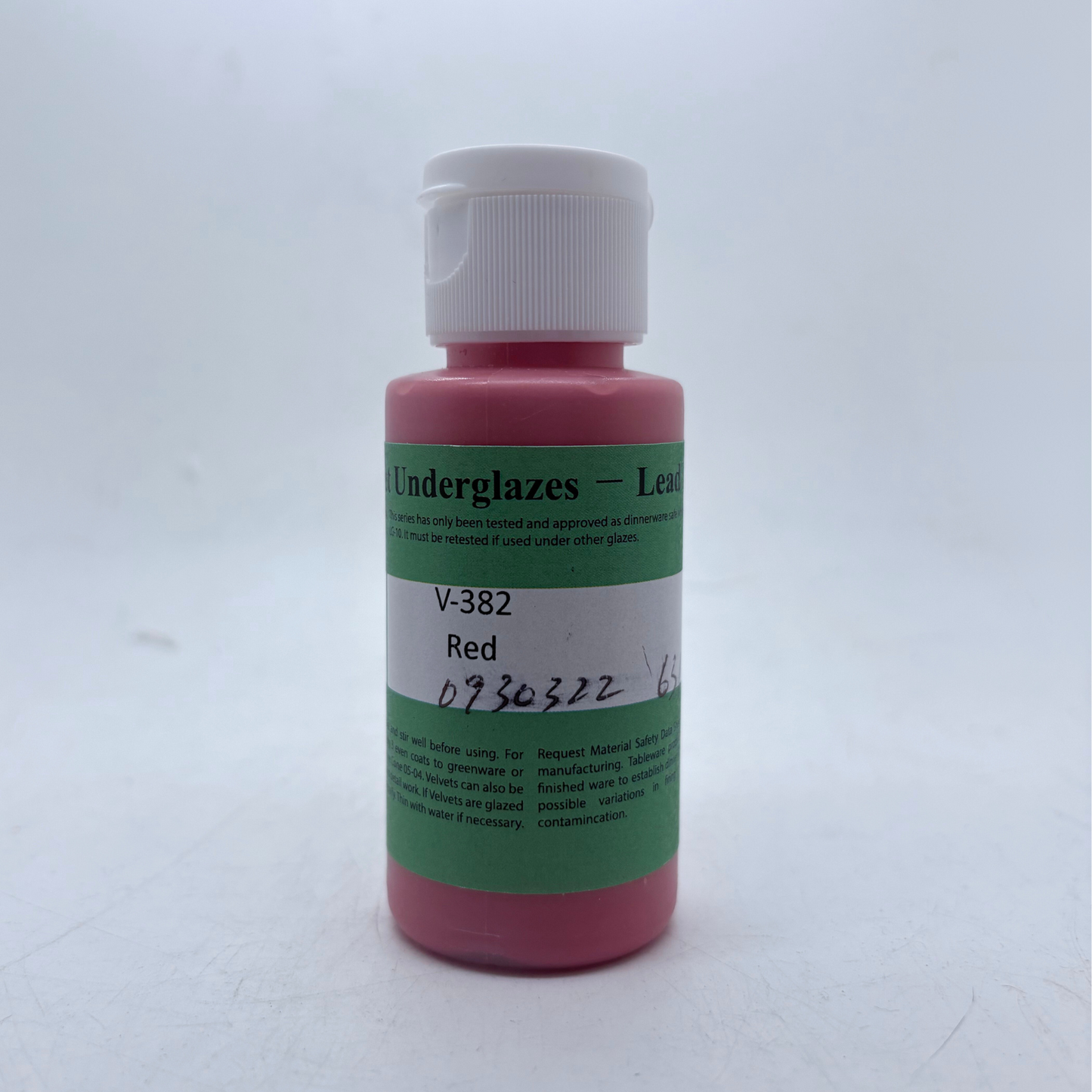 AMACO Velvet Underglaze - V-382 Red - 大紅釉下彩