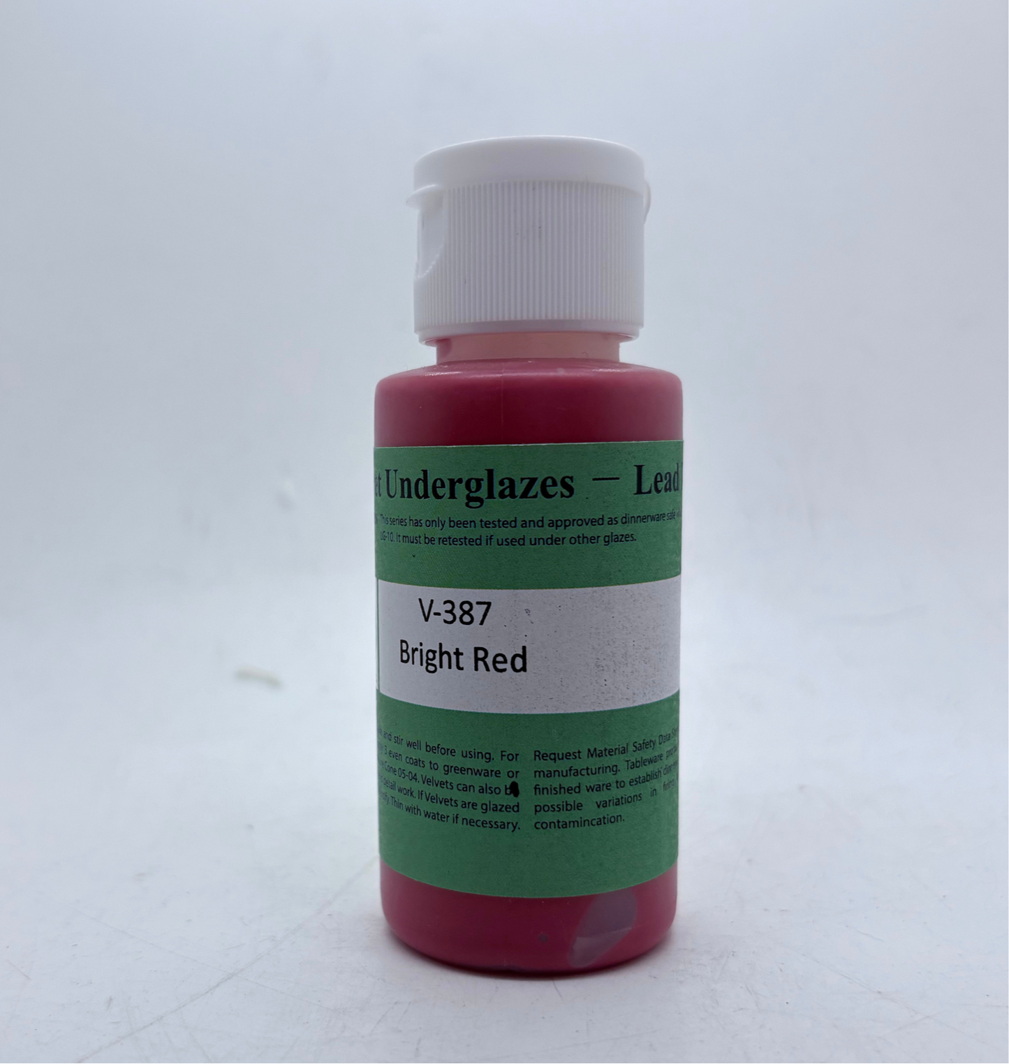 AMACO Velvet Underglaze - V-387 Bright Red - 鮮紅釉下彩