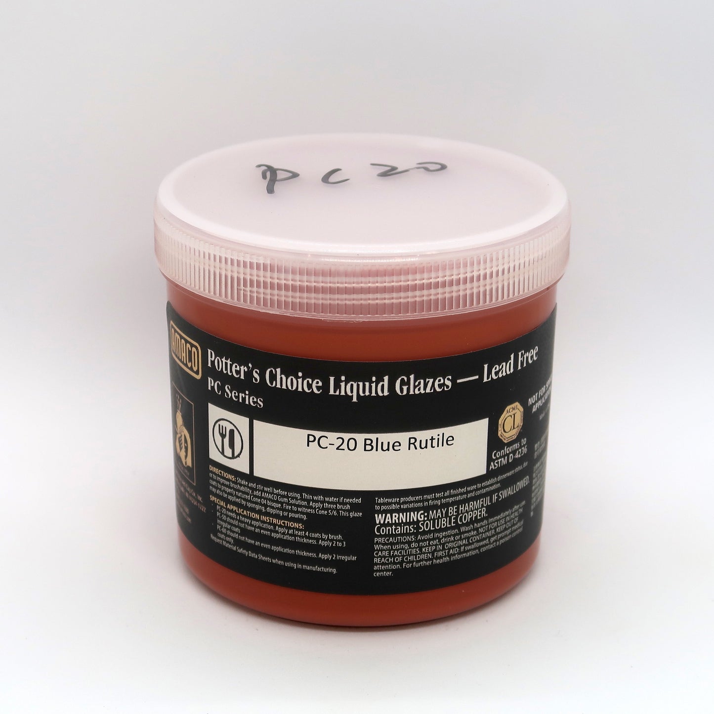 AMACO Potter's Choice - PC-20 Blue Rutile  (16oz)