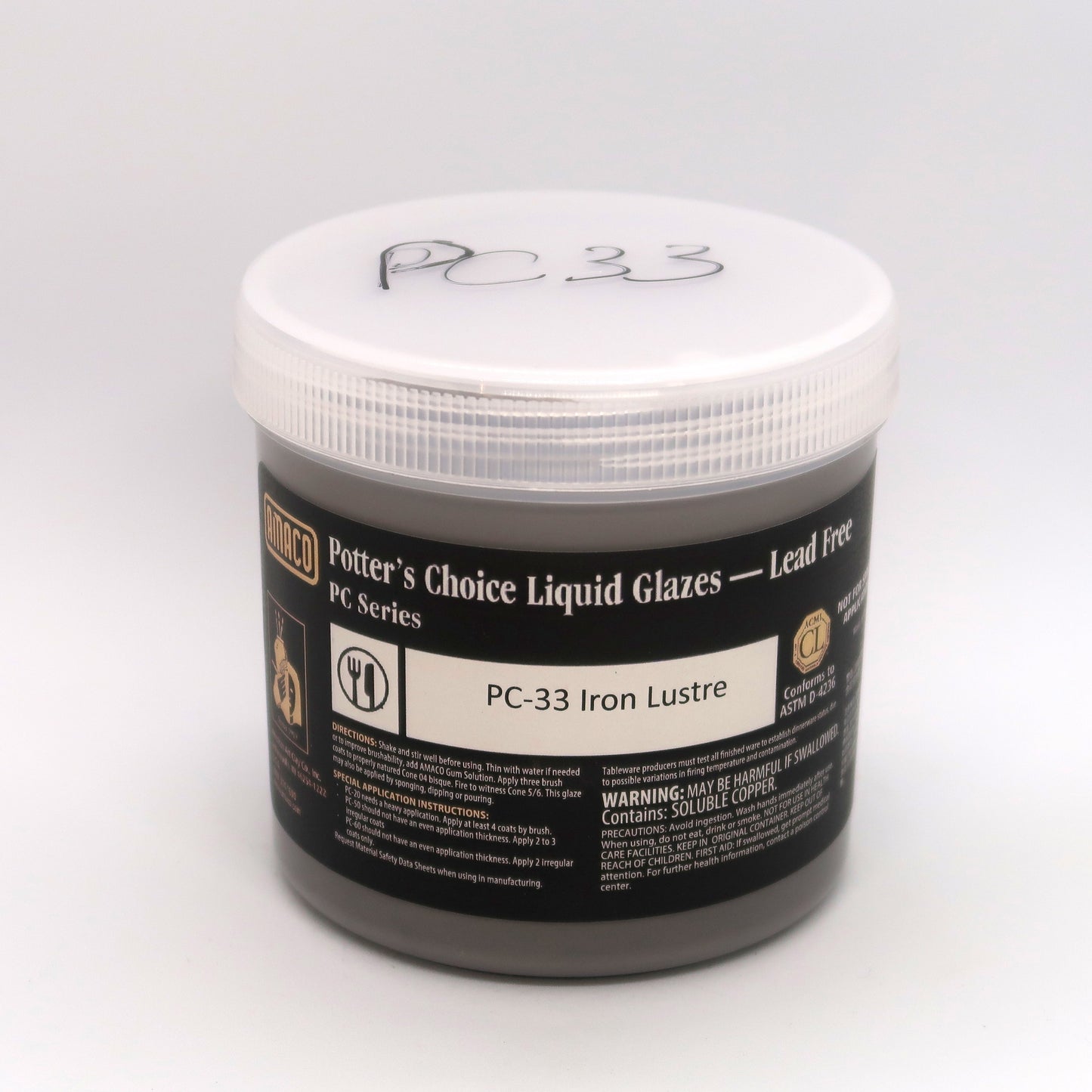 AMACO Potter's Choice - PC-33 Iron Lustre(16oz)