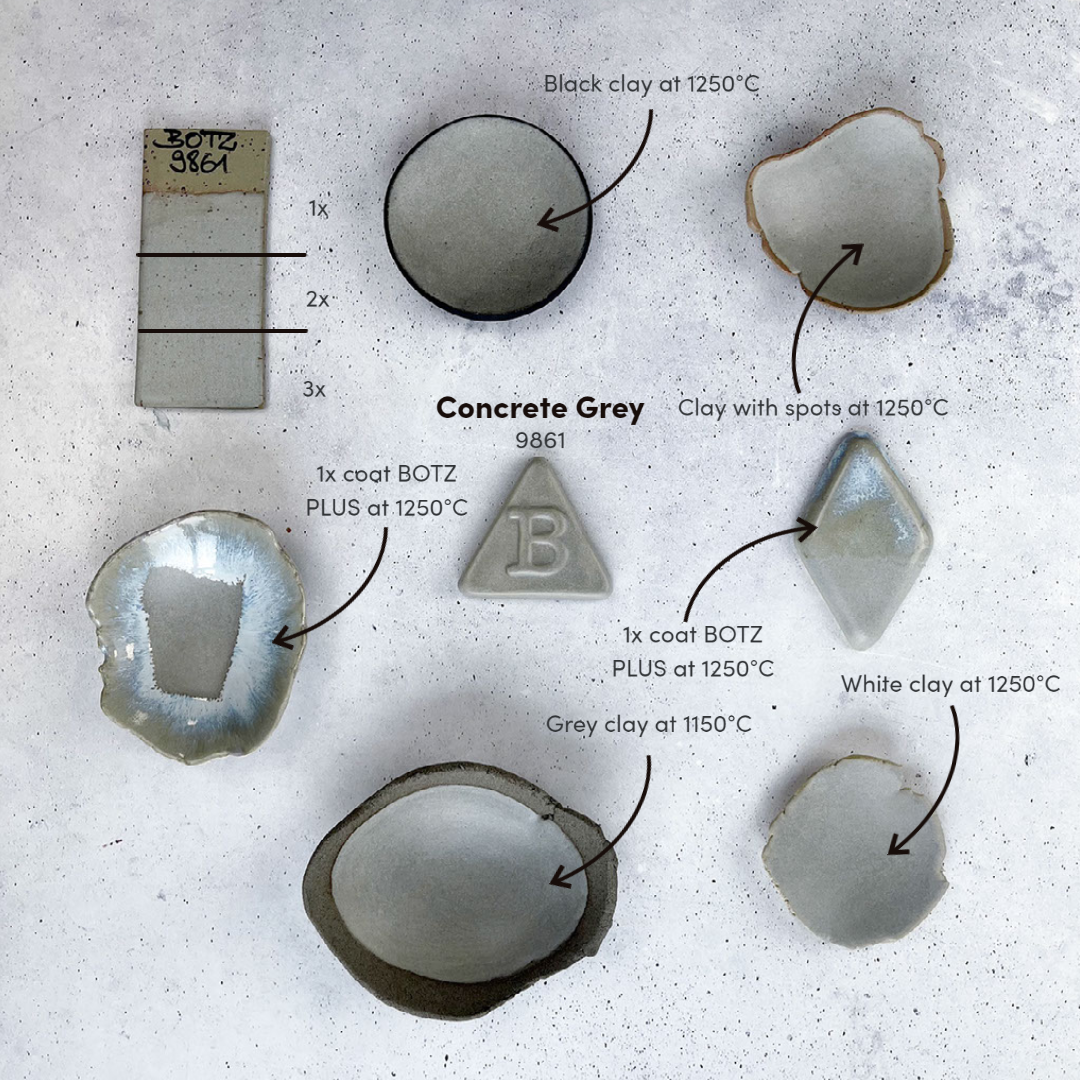 BOTZ Stoneware Glaze - BO-9861 Concrete Grey - 高溫色釉 混凝土灰 200ml