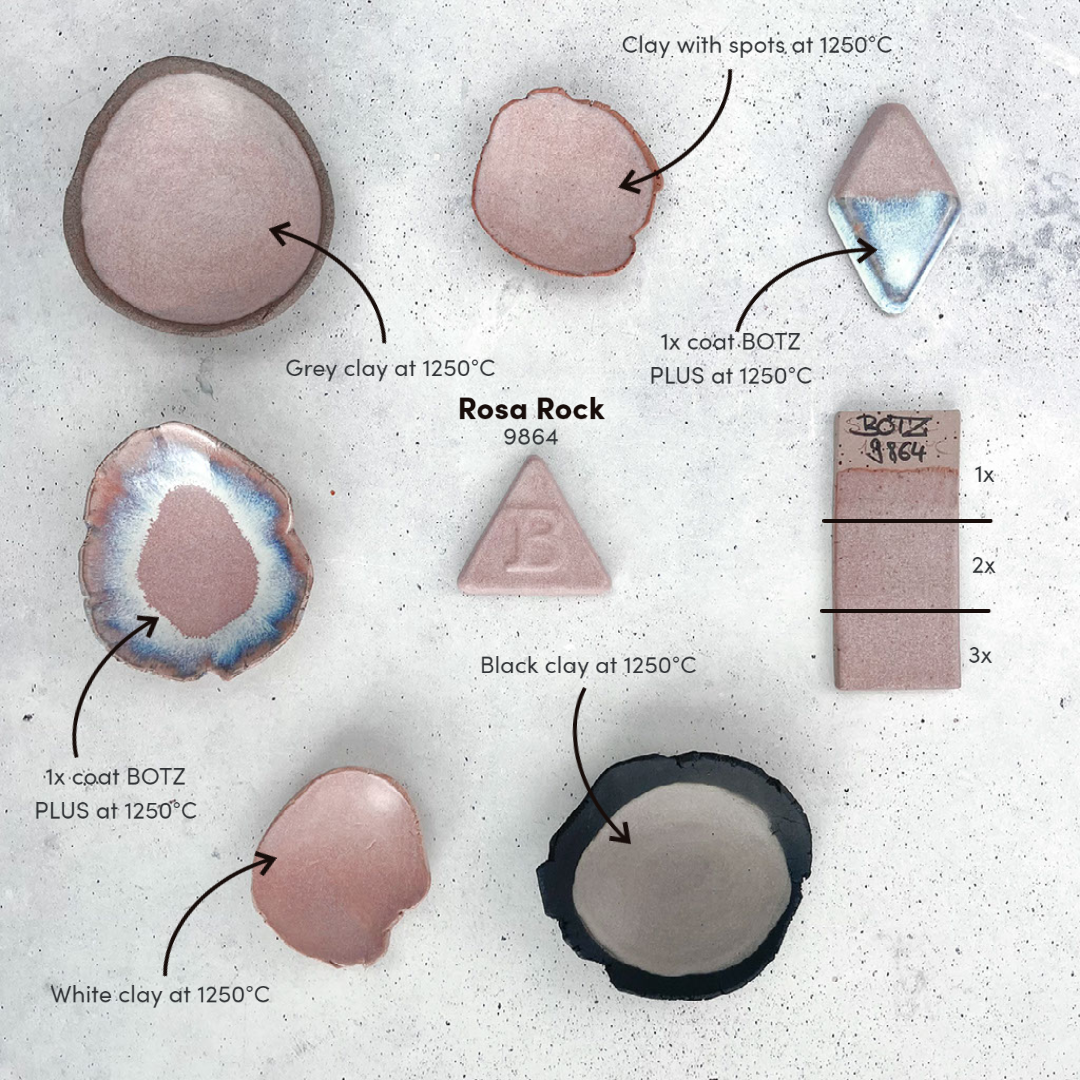 BOTZ Stoneware Glaze - BO-9864 ROSE ROCK - 高溫色釉 玫瑰粉 200ml