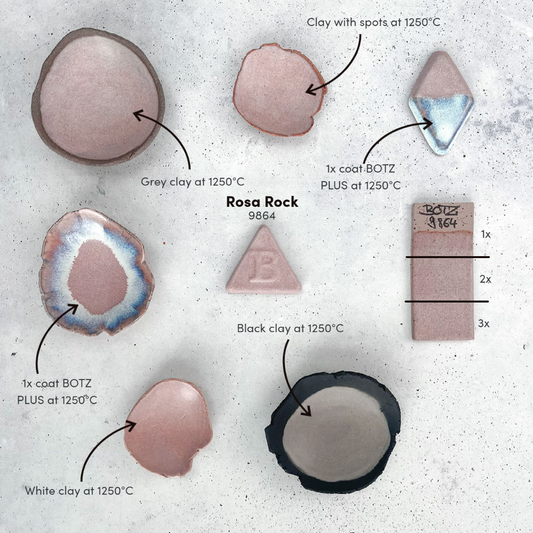 BOTZ Stoneware Glaze - BO-9864 ROSE ROCK - 高溫色釉 玫瑰粉 200ml