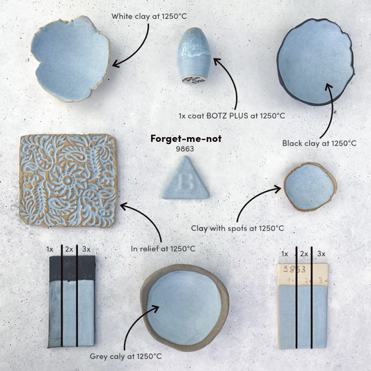 BOTZ Stoneware Glaze - BO-9863 FORGET-ME-NOT - 高溫色釉 勿忘我 200ml
