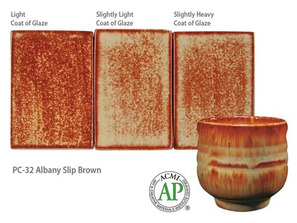 AMACO Potter's Choice - PC-32 Albany Slip Brown (16oz)