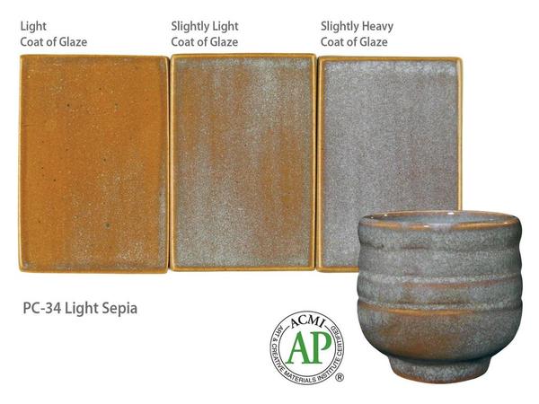 AMACO Potter's Choice - PC-34 Light Sepia  (16oz)