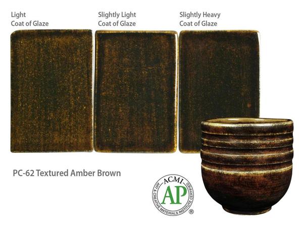 AMACO Potter's Choice - PC-62 Textured Amber Brown  (16oz)