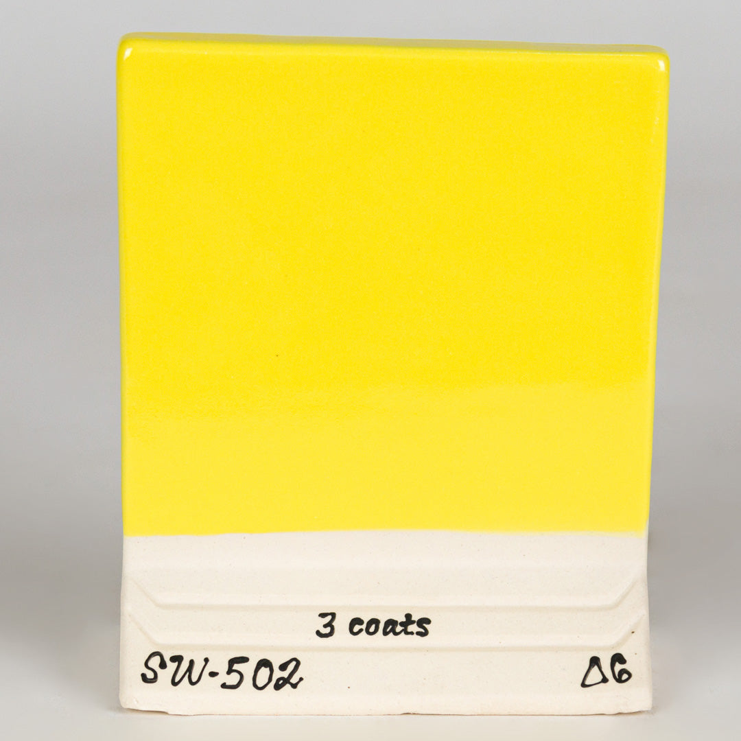 MAYCO Stoneware Gloss Glaze - SW-502 Yellow Gloss - 亮澤黃 (16oz)