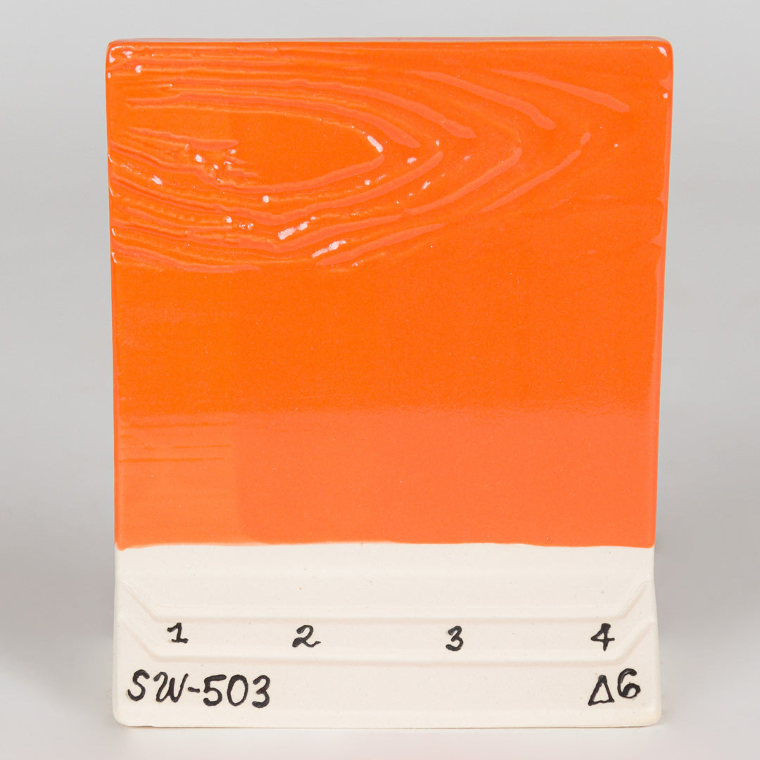 MAYCO Stoneware Gloss Glaze - SW-503 Orange Gloss - 亮澤橙 (16oz)