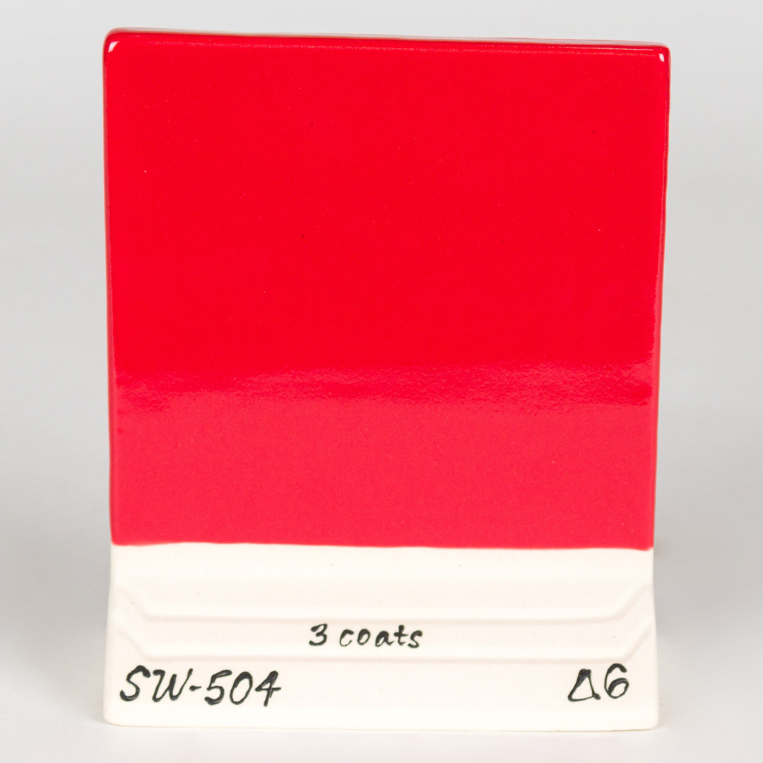 MAYCO Stoneware Gloss Glaze - SW-504 Red Gloss - 亮澤紅 (16oz)