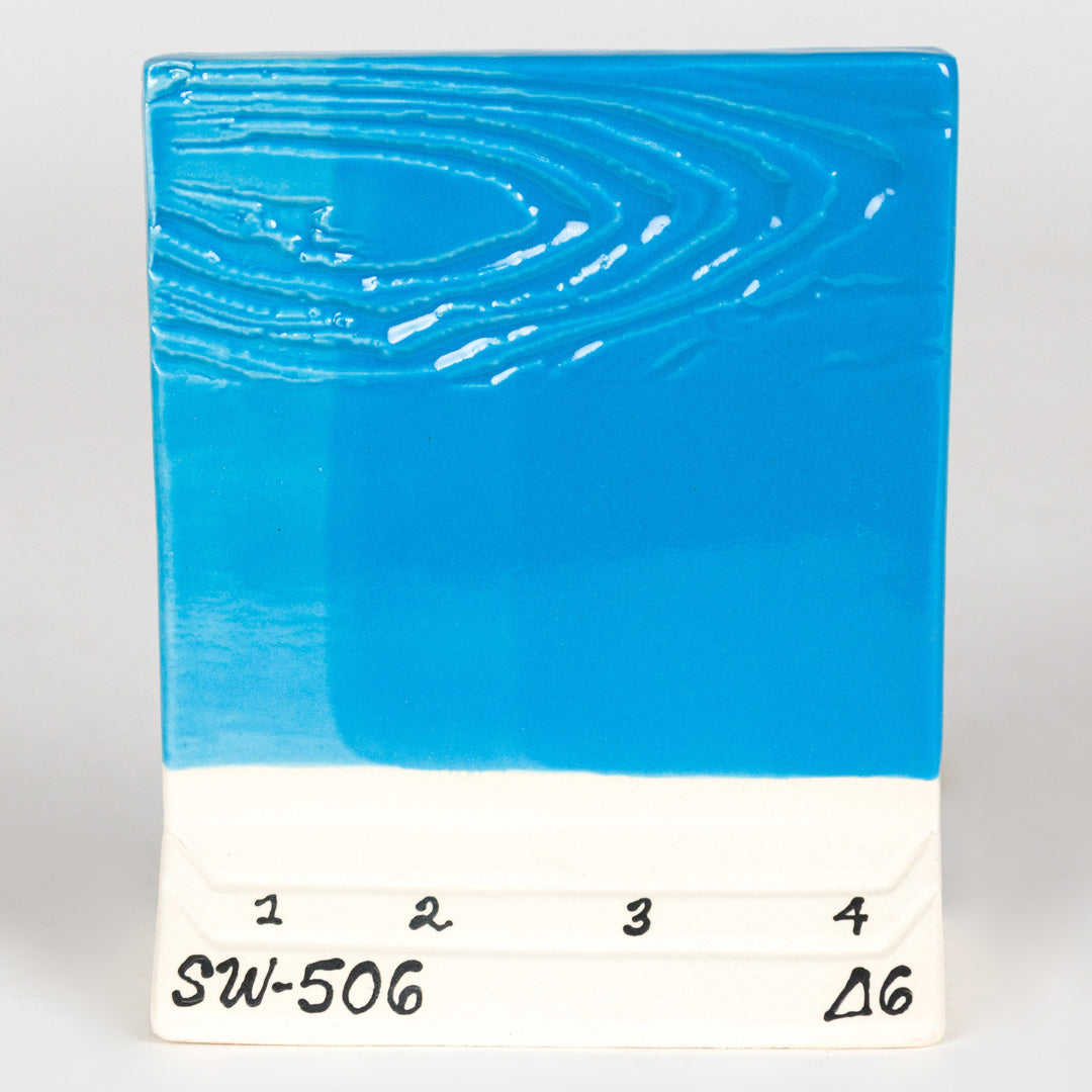 MAYCO Stoneware Gloss Glaze - SW-506 Bright Blue Gloss - 亮澤淺藍 (16oz)