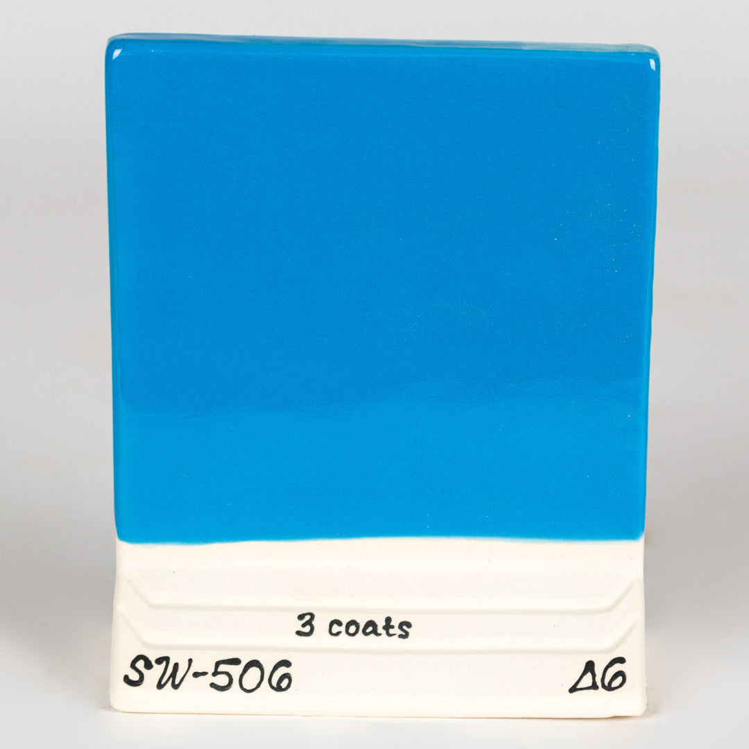 MAYCO Stoneware Gloss Glaze - SW-506 Bright Blue Gloss - 亮澤淺藍 (16oz)